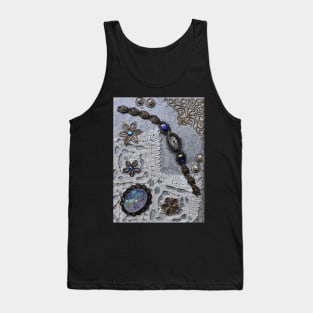 Moment in Time Mixed Media Tank Top